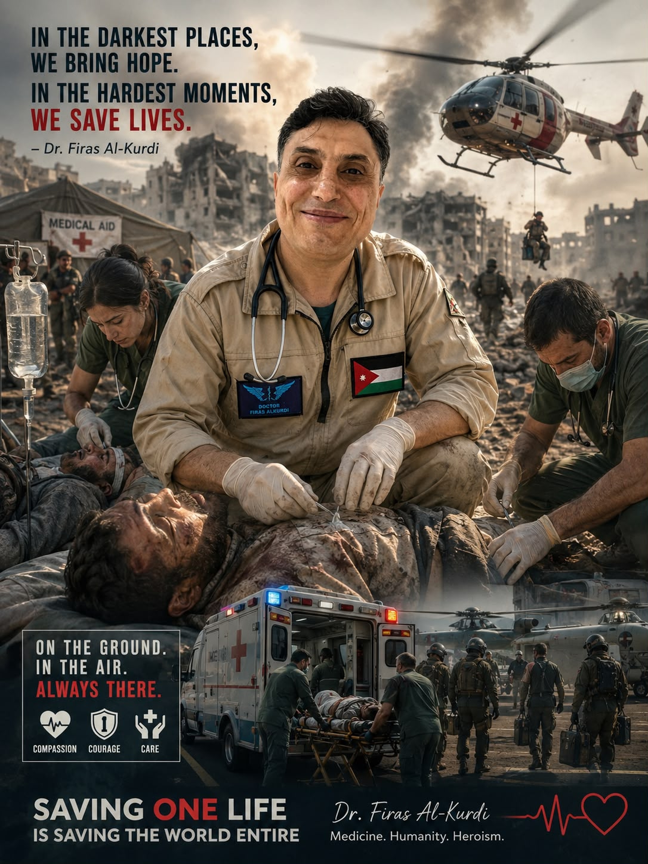 Dr. Firas in flight uniform
